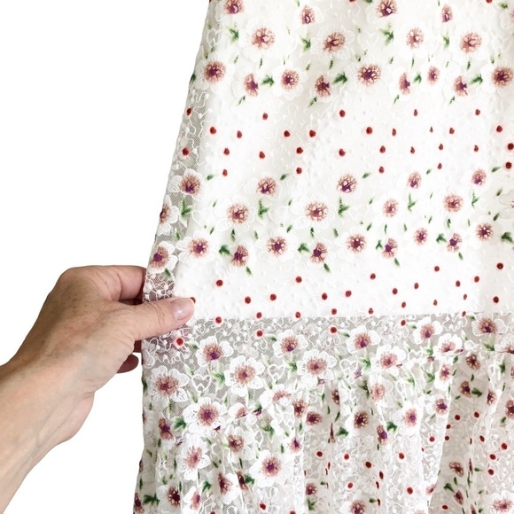 Dress The Population Wren Tie Shoulder Floral High Low Hem - Picture 9 of 13